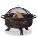 Grilltown Oil Rubbed Bronze Outdoor Firebowl With Geometric Design GR139870